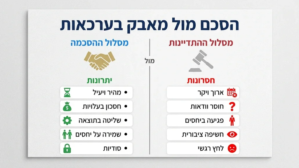נוצר על ידי מודל בינה מלאכותית Gemini Pro לחיצת יד המסמלת הגעה להסכם גירושין
